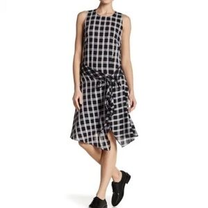 Rag & Bone Brighton Plaid Black And White Sleeveless Dress Size XXS